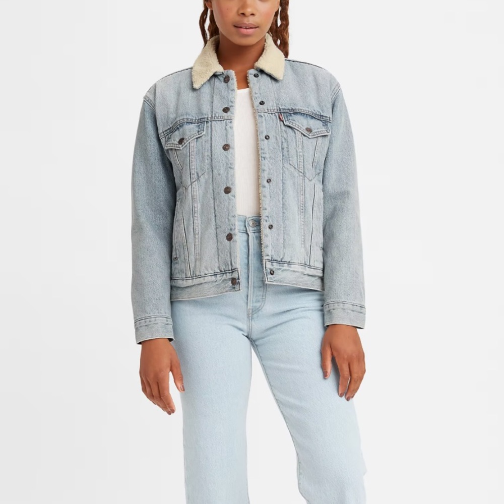 EX-BOYFRIEND SHERPA TRUCKER JACKET Levi Jean